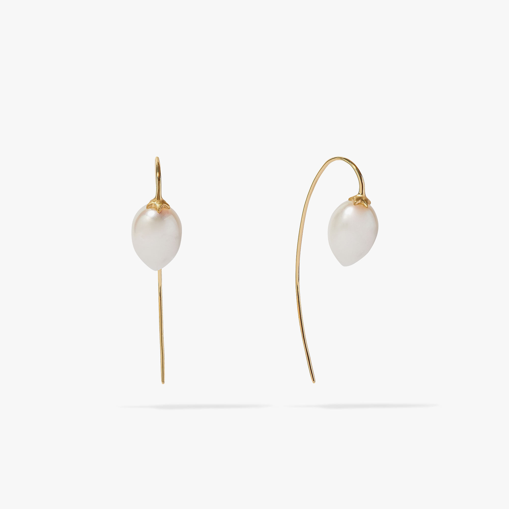 French hook earrings Rimini Due  18k gold plated with white zirconia  Sif  Jakobs Jewellery