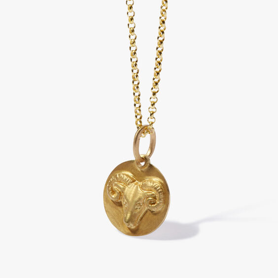 Zodiac 18ct Yellow Aries Necklace Gold