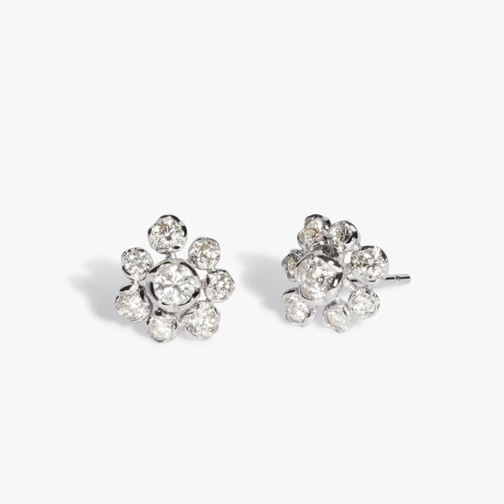 Whoopsie Daisy 18ct White Gold Large Diamond Stud Earrings