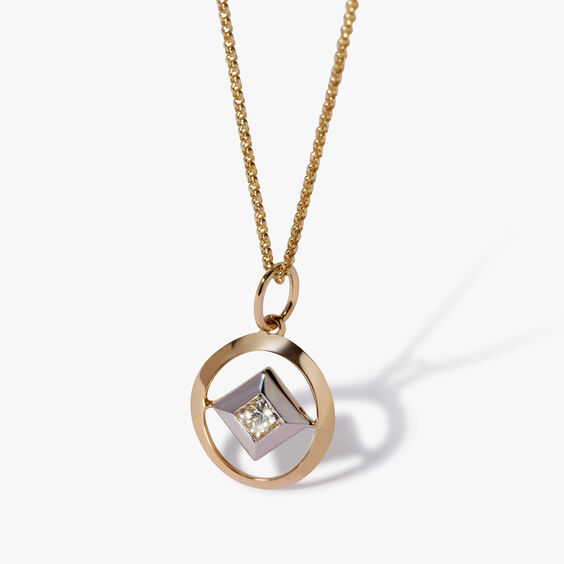 Annoushka 18ct Yellow Gold Diamond B Necklace