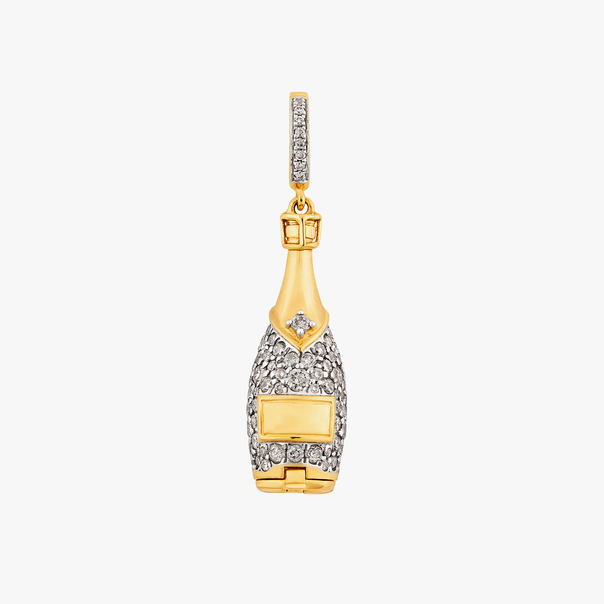 Gold Champagne Charm Pendant