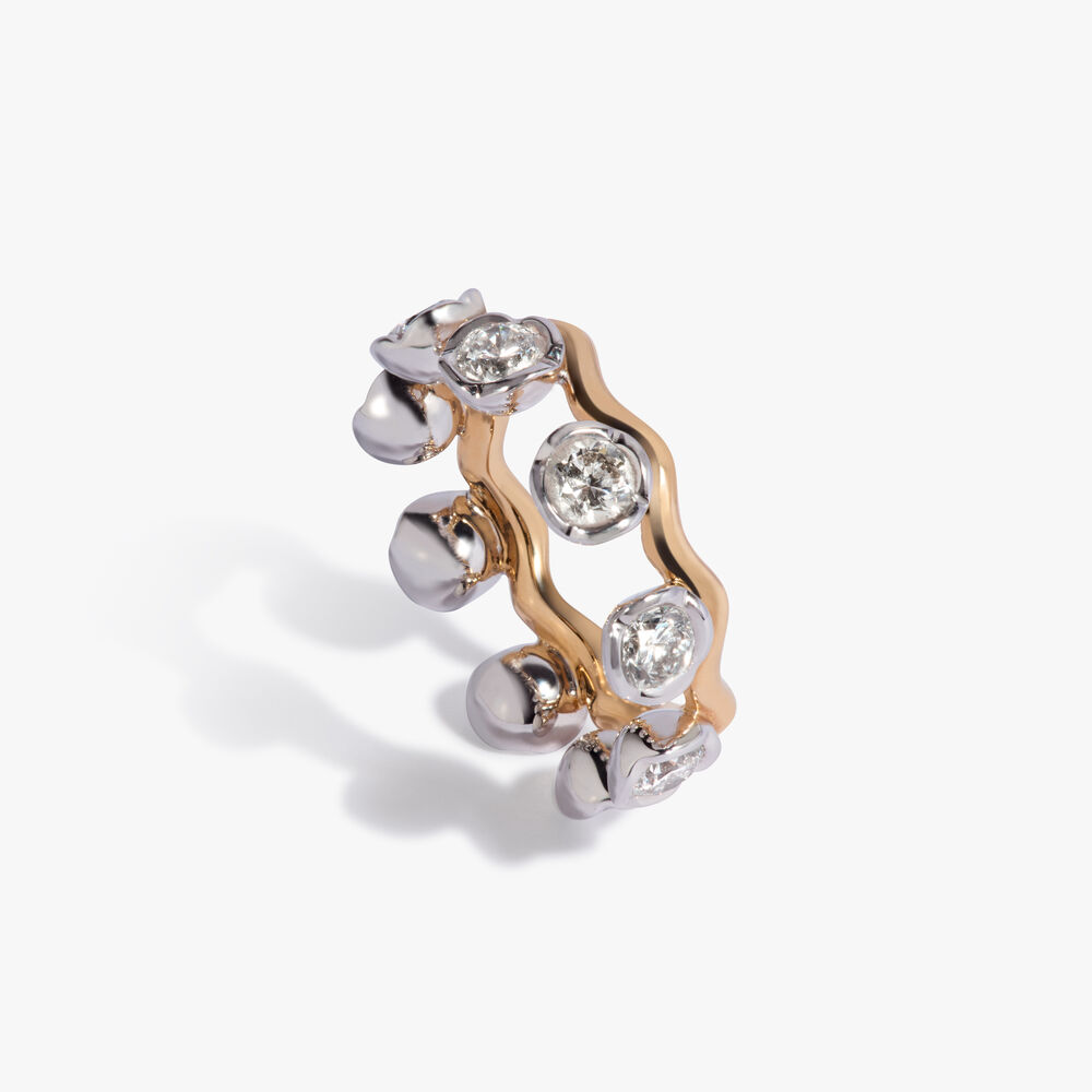 Whoopsie Daisy 18ct Gold Bi-Colour Diamond Ring | Annoushka jewelley
