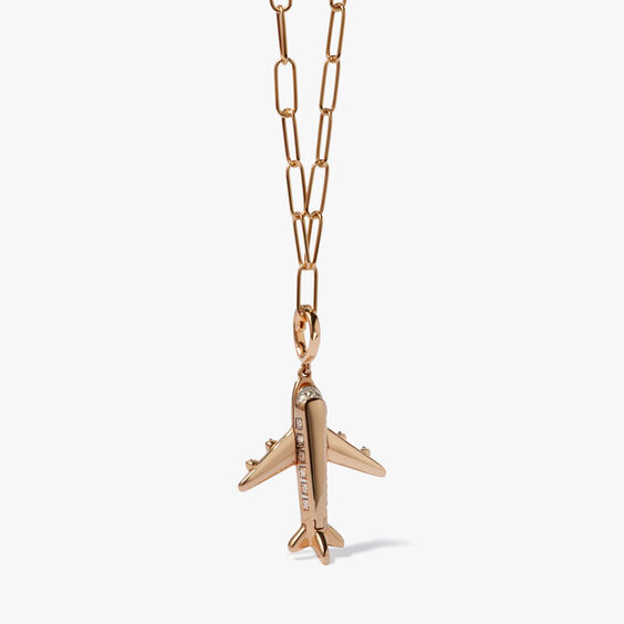 Gold Airplane Necklace Only Charm