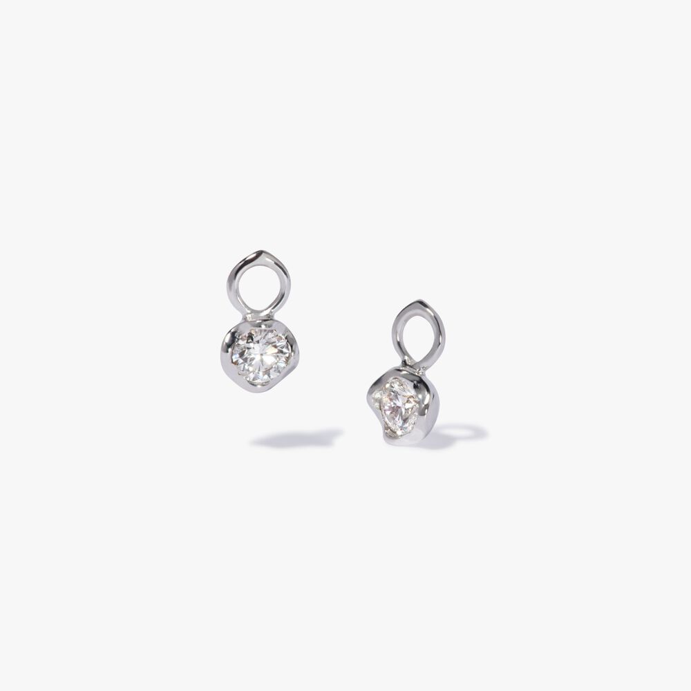 Six Hoop Whoopsie Daisy 18ct Gold Solitaire 0.40ct Diamond Earrings | Annoushka jewelley