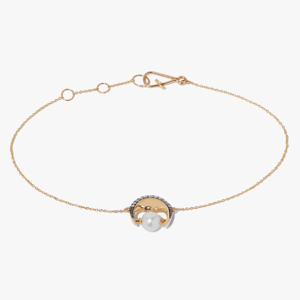 Mythology 18ct Gold Pearl Moon Bracelet