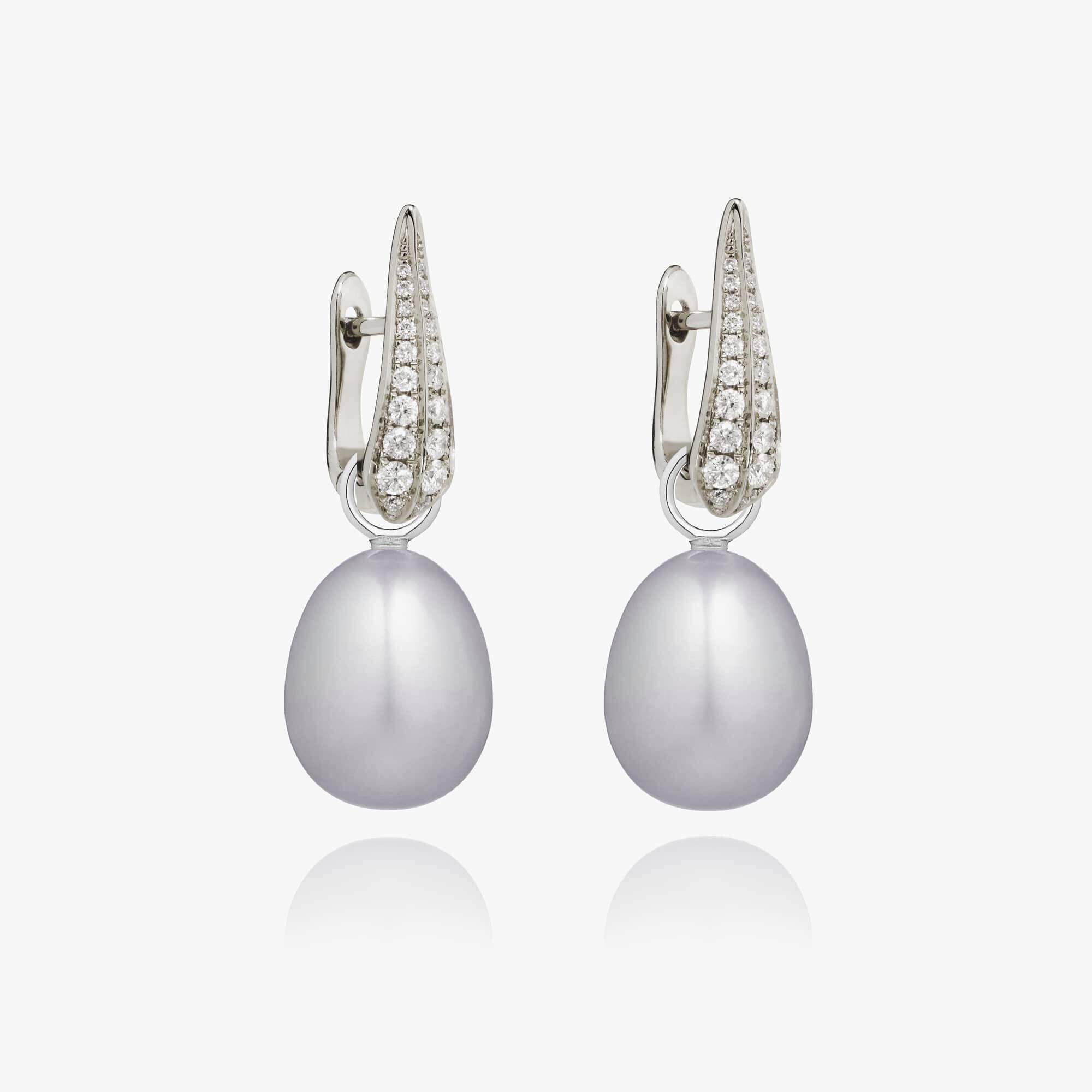 grey pearl earrings