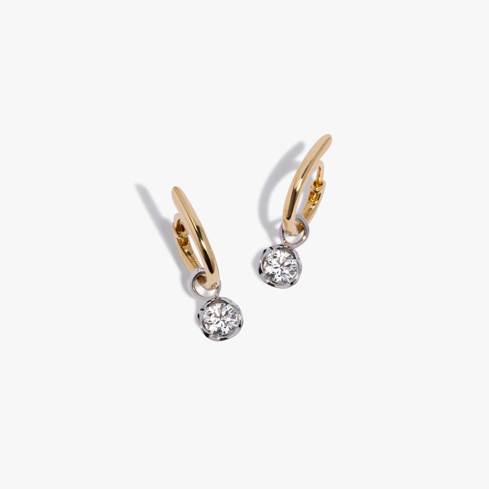 Six Hoop Whoopsie Daisy 18ct Gold Solitaire 1ct Diamond Earrings | Annoushka jewelley