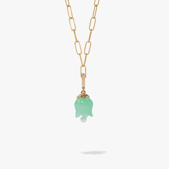Annoushka 18ct Gold Green Jade Tulip Necklace