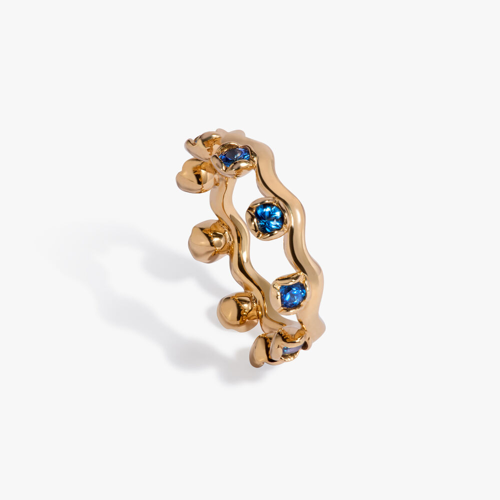 Whoopsie Daisy 18ct Yellow Gold Blue Sapphire Ring | Annoushka jewelley