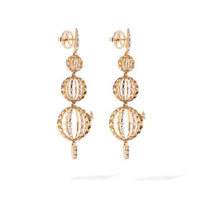 Unique 18ct Gold Diamond Orb Drop Earrings — Annoushka UK