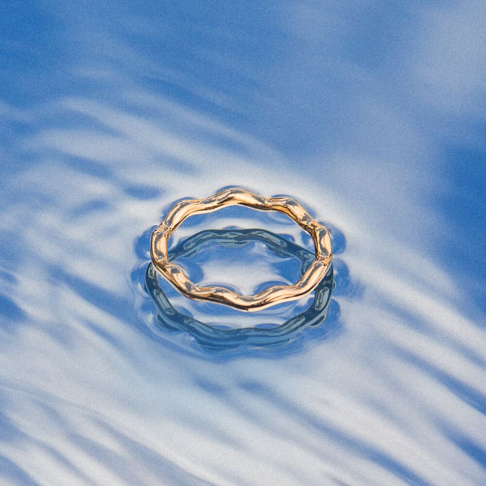 Whoopsie Daisy 18ct Yellow Gold 2mm Ring | Annoushka jewelley