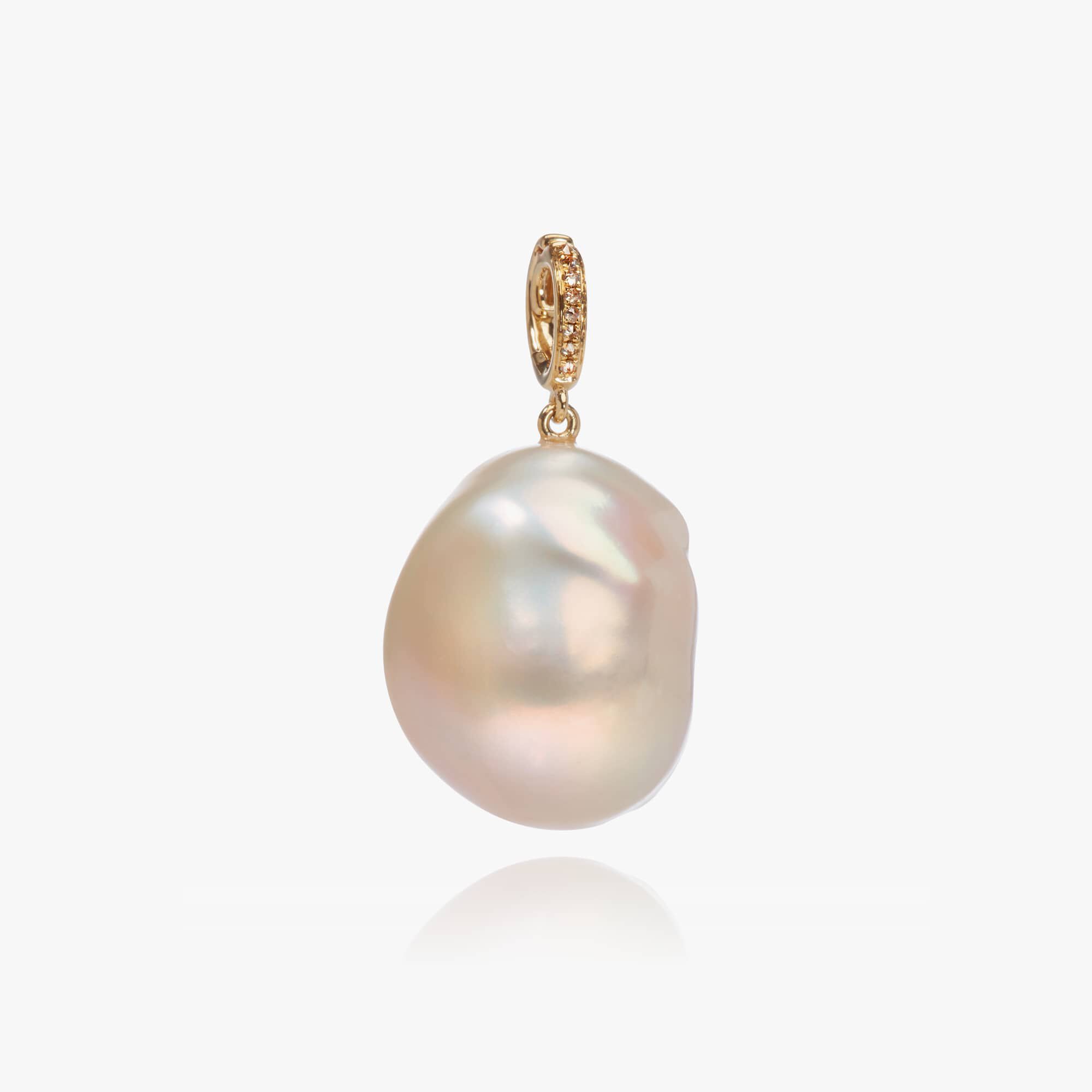 18ct Gold Baroque Pearl Diamond Pendant — Annoushka Hong Kong