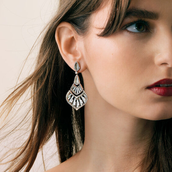 Flamenco 18ct White Gold 3.84 Diamond Jade Earrings — Annoushka US