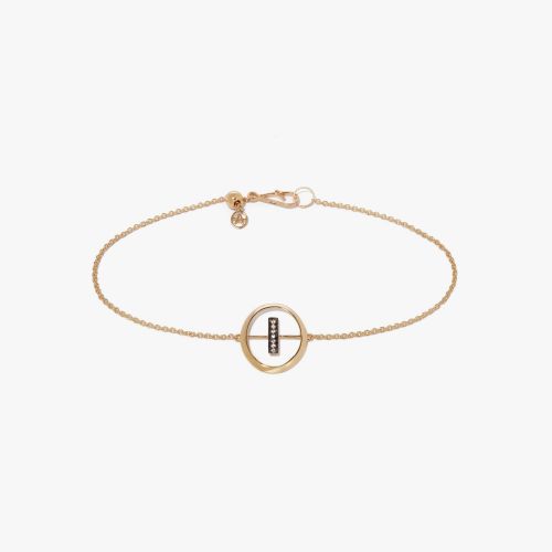 Initials 18ct Yellow Gold Diamond I Bracelet