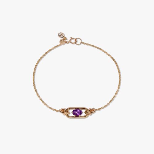 Gem Set Amethyst February Bracelet 