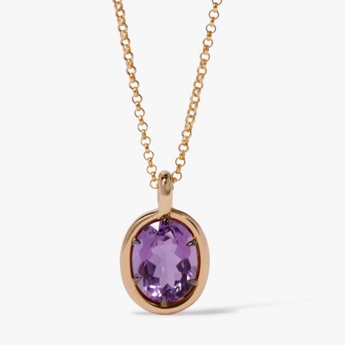 Amethyst Drop Necklace 