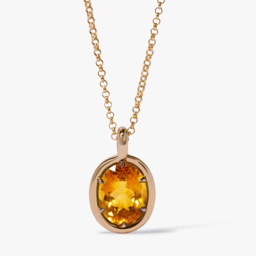 Citrine Drop Necklace 