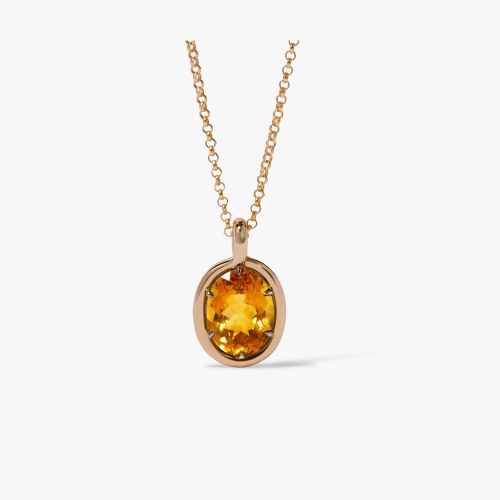 Citrine Drop Necklace 