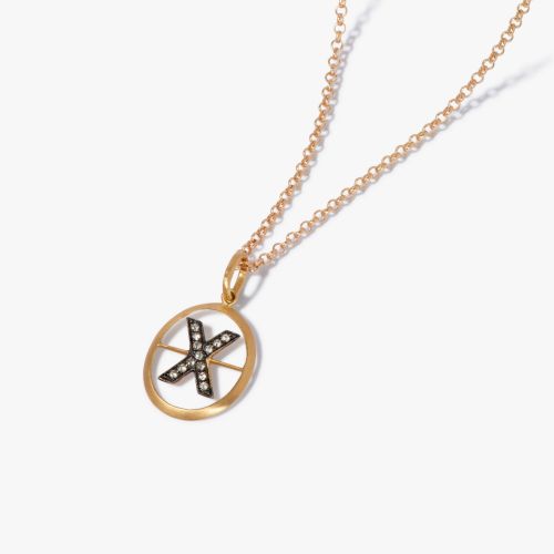 Initial X Necklace