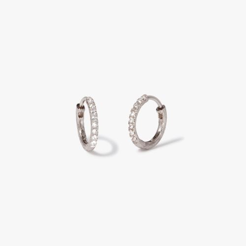 Dusty Diamonds 12mm Hoop Earrings
