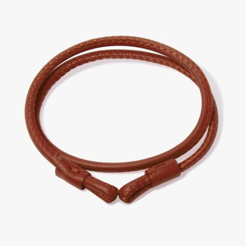 41cms Brown Leather Bracelet