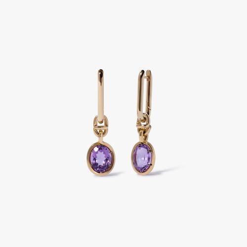 Knuckle Amethyst Earrings