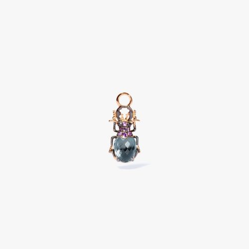 Topaz Beetle Earring Drop