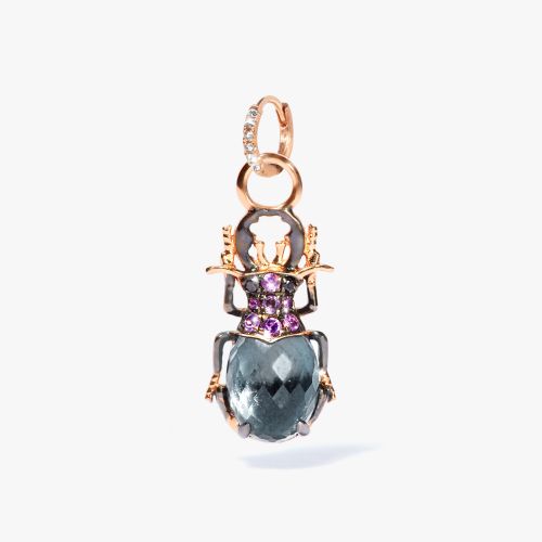 Topaz Beetle Earring Drop