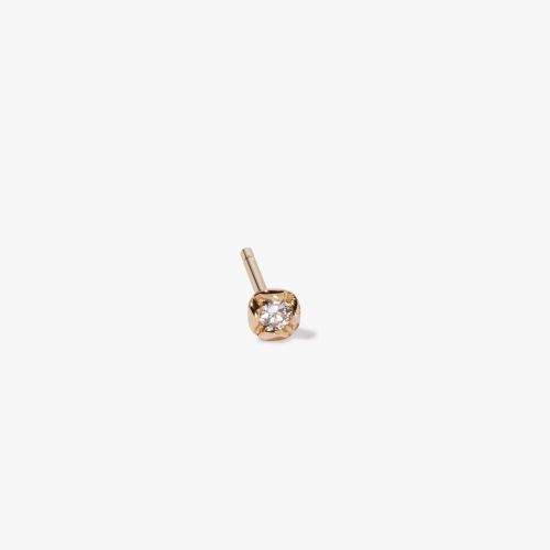 Whoopsie Daisy 14ct Gold Small Solitaire Diamond Stud Earring