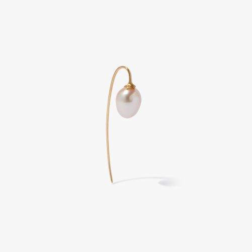 18ct Yellow Gold Pearl French Hook Earring