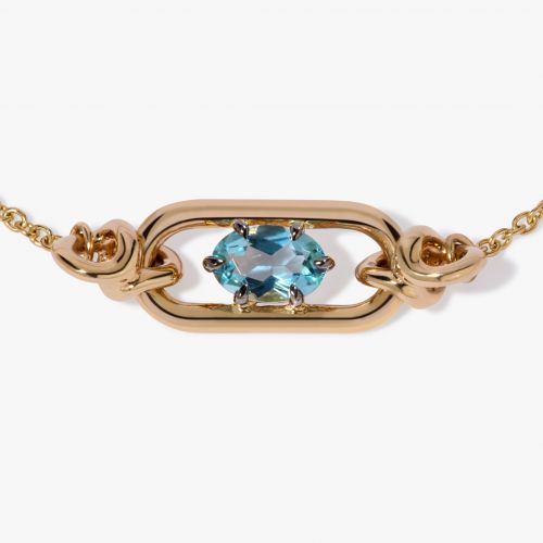 Gem Set Aquamarine March Bracelet 