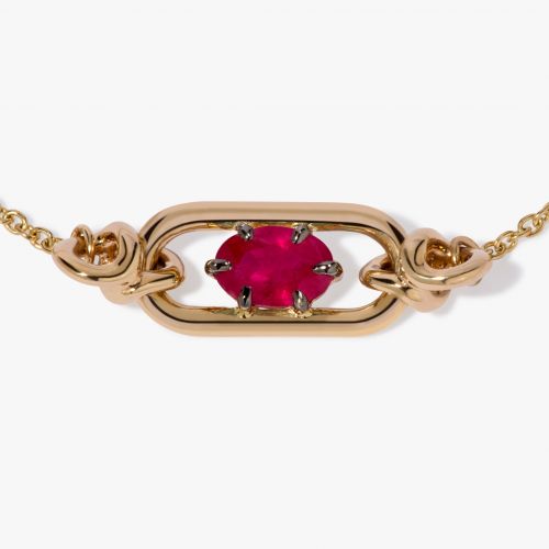 Gem Set Ruby July Bracelet 