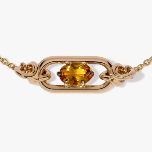 Gem Set Citrine November Bracelet 