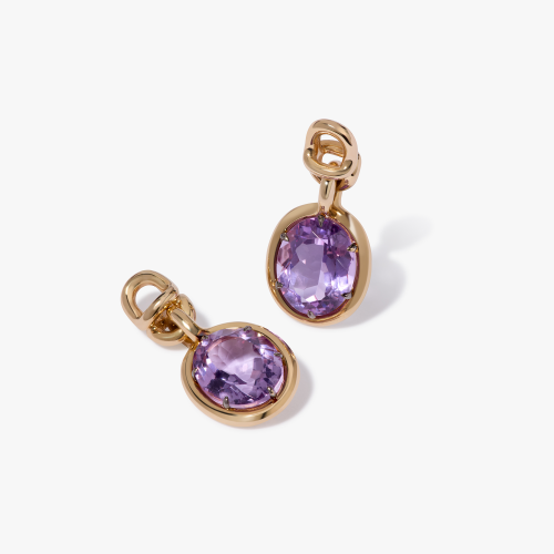 Knuckle Amethyst Earring Drops