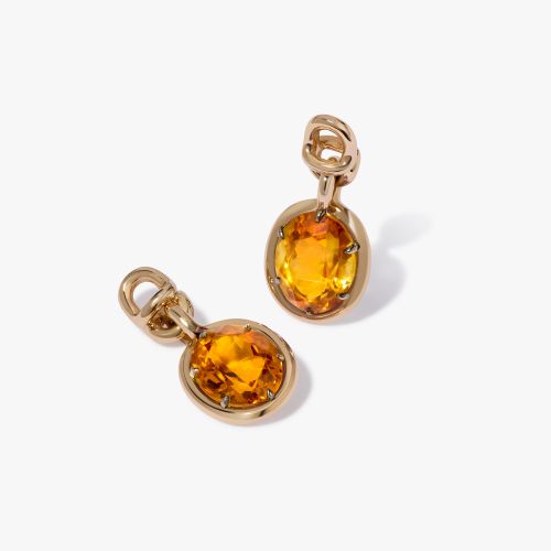 Knuckle Citrine Earring Drops