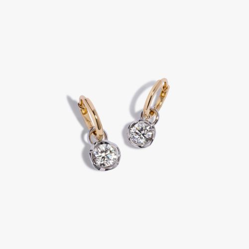 Small Hoop Whoopsie Daisy 1ct Diamond Earrings