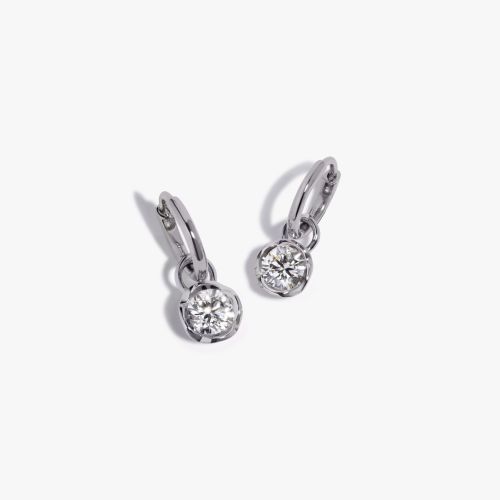 Small Hoop Whoopsie Daisy 1ct Diamond Earrings