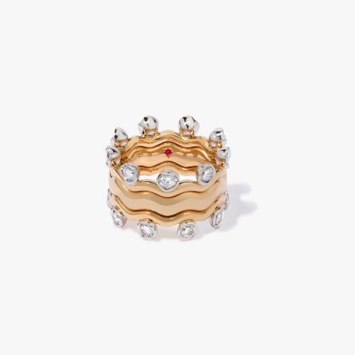 Whoopsie Daisy Diamond & 4mm Ring Stack