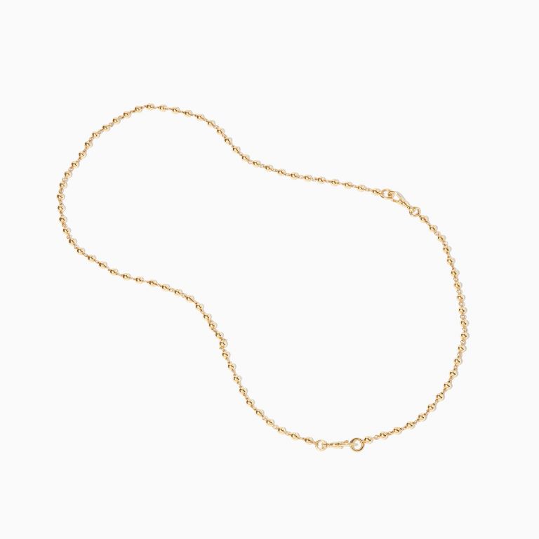 Gold Lattice Ball Chain Necklace