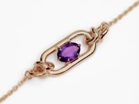 Gem Set Amethyst February Bracelet 