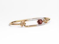 Knuckle Dust Garnet & Diamond Bangle 