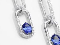 Knuckle Dust  Tanzanite & Diamond Earrings