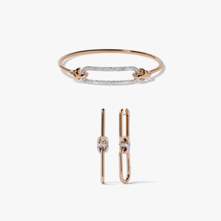 Knuckle Dust Diamond Bangle & Earrings Gift Set 