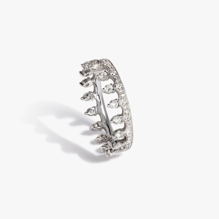 Crown Diamond Ring Stack