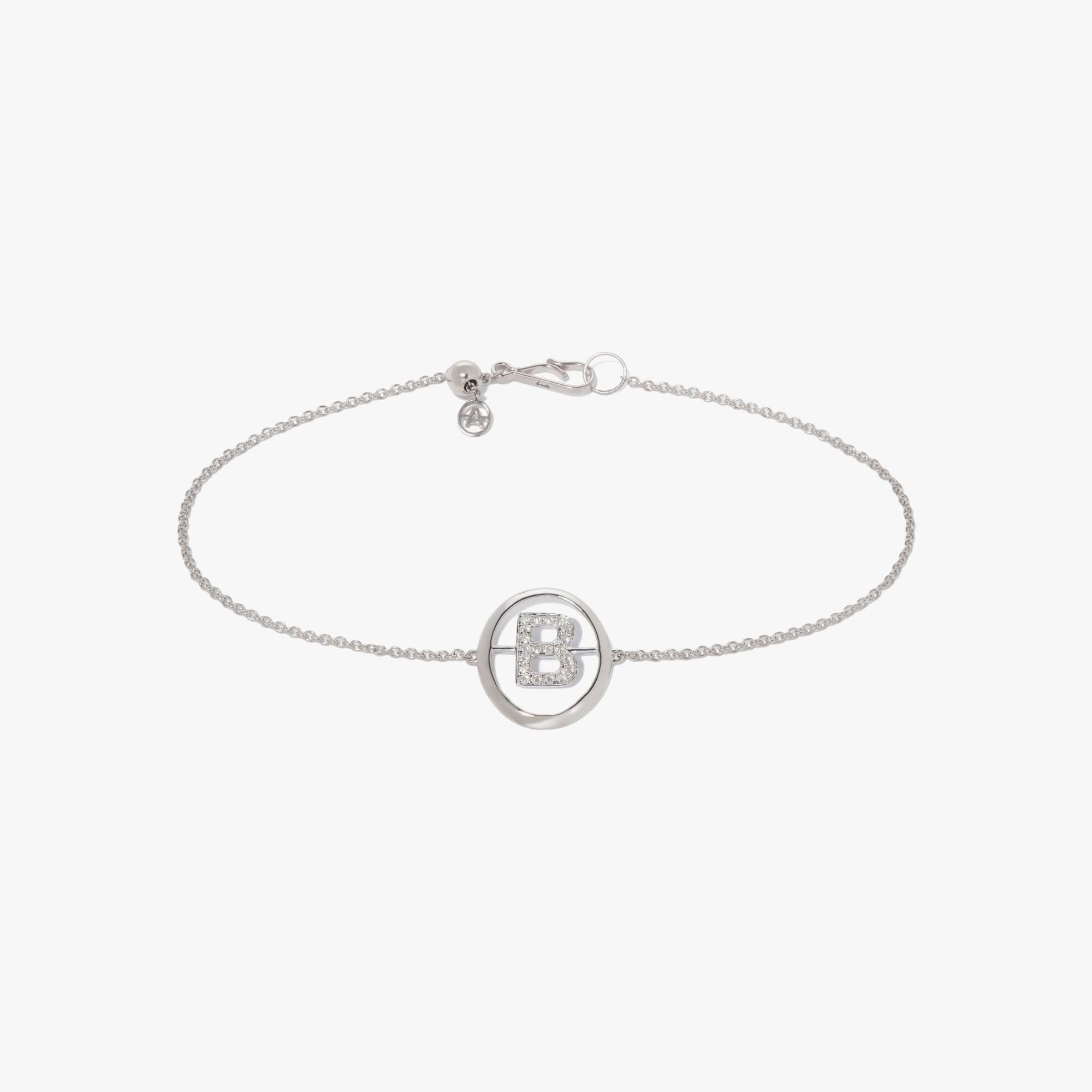 Initials Diamond B Bracelet