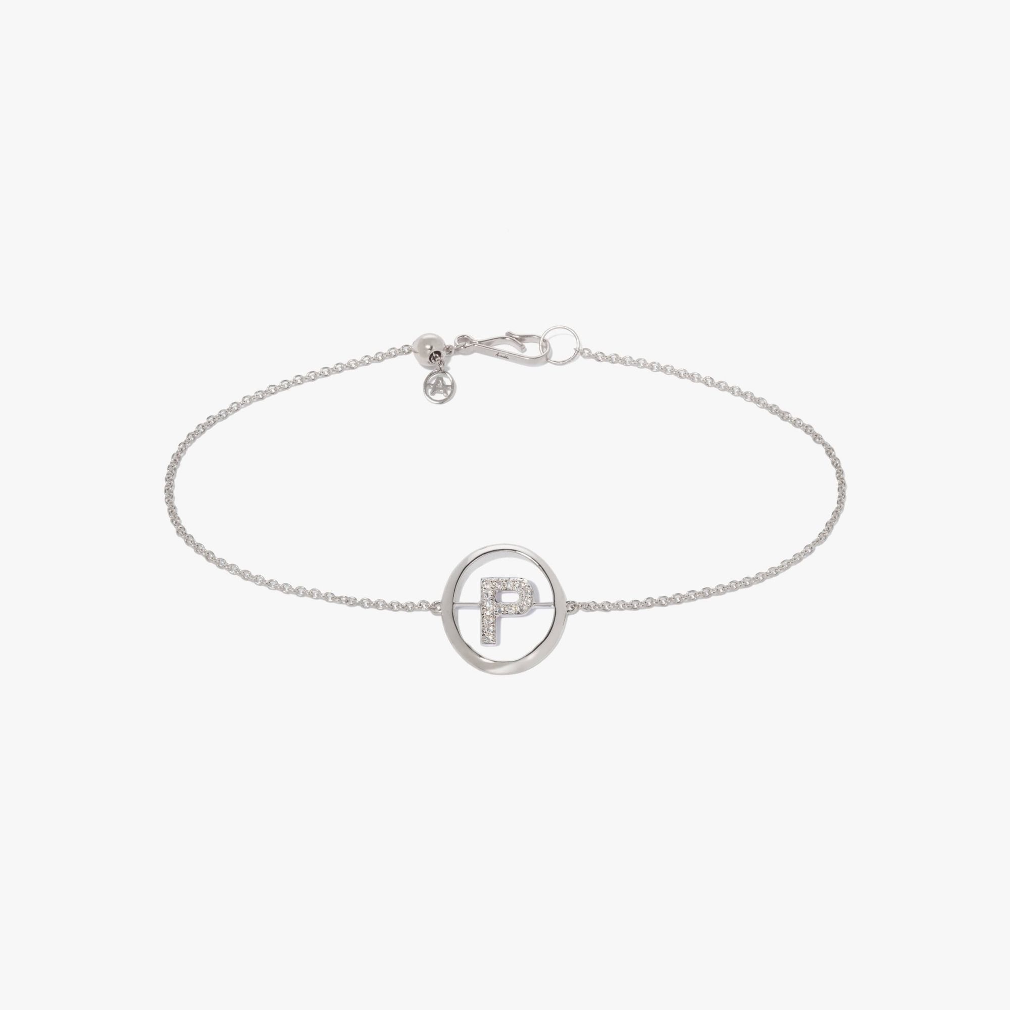 Initials Diamond P Bracelet