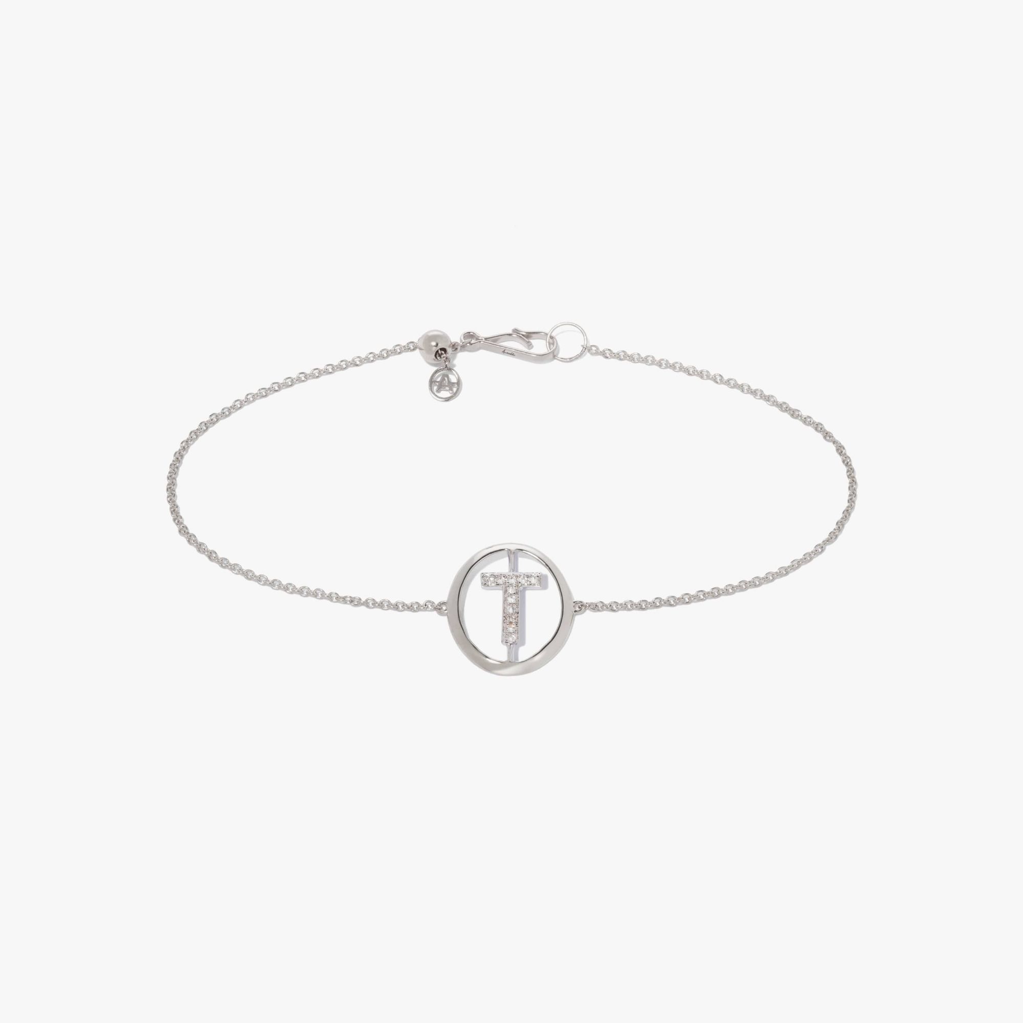 Initials Diamond T Bracelet