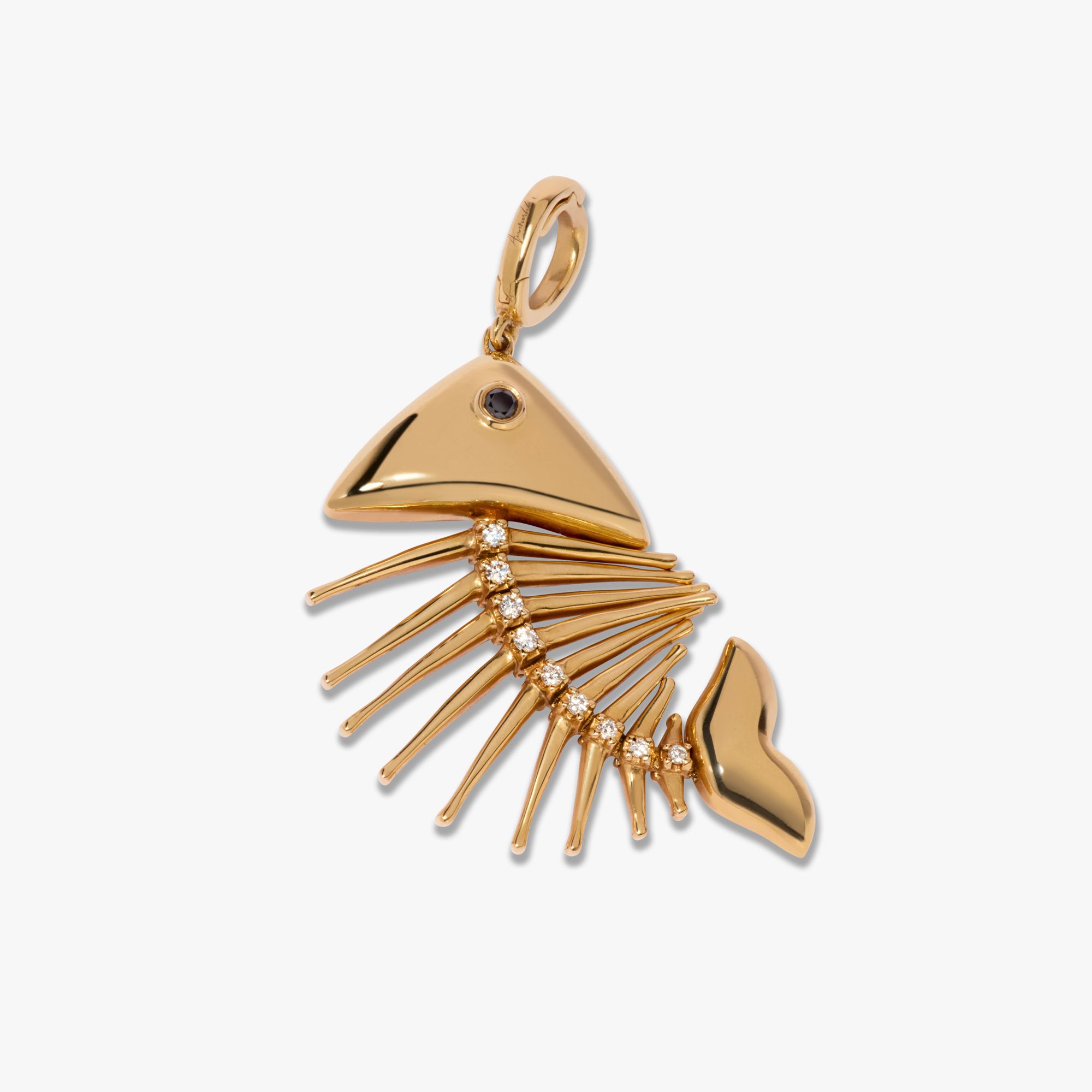 Fish Bones Charm Pendant