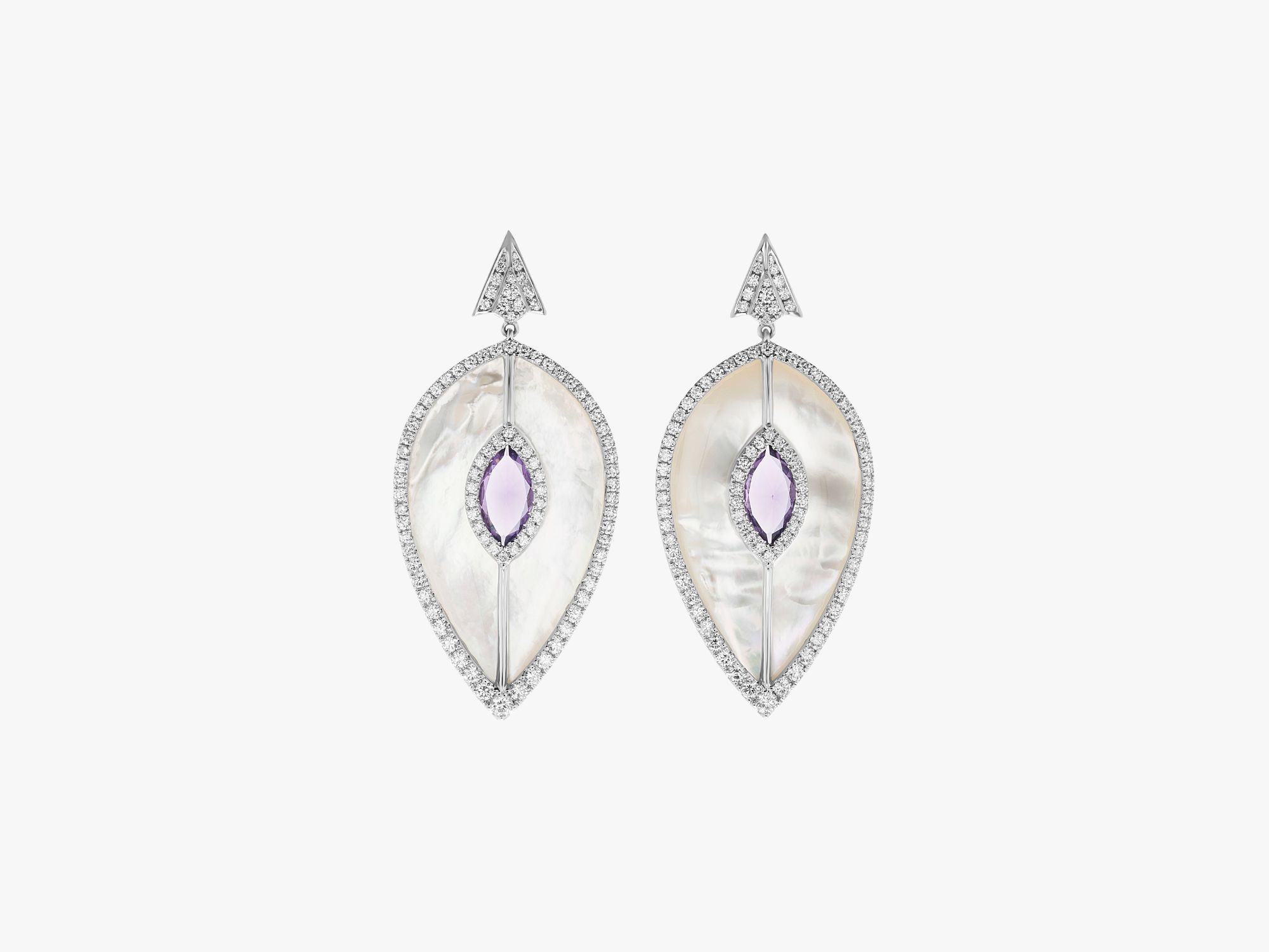 Pearl & Amethyst Earrings
