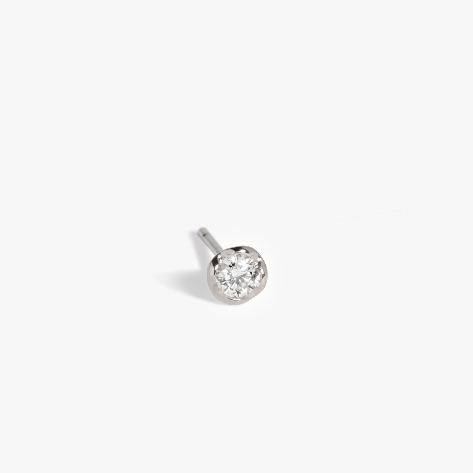 Whoopsie Daisy Solitaire Diamond Stud Earring